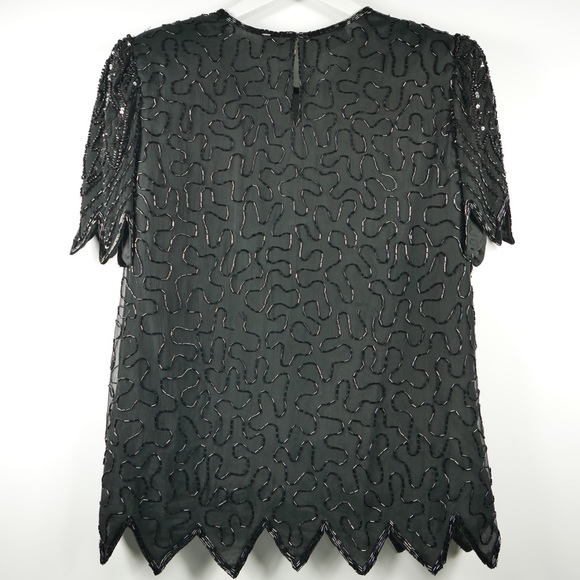 (SOLD) Vintage 80s Denise Elle Evening Top - Picture 5 of 7